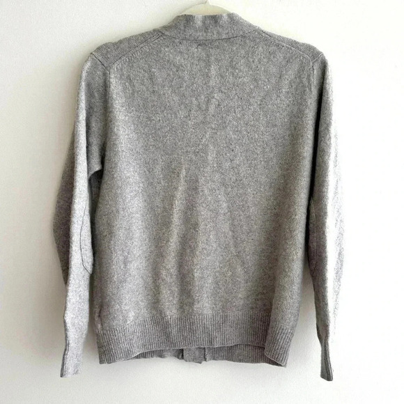 J. Crew Slim Grey Merino Wool Blend Button Down Cardigan, Boyfriend Cardigan, L - Picture 15 of 16